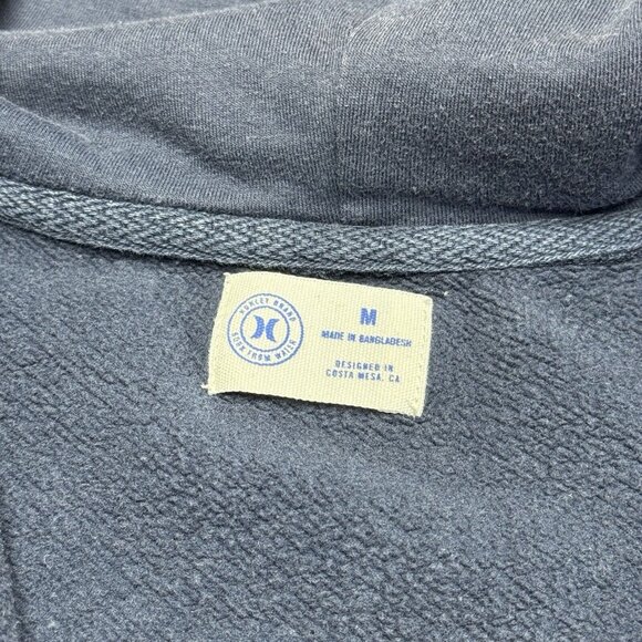 Hurely Hoodie Sweatshirt Mens Medium Navy Blue Full Zip Surf Skate - Picture 12 of 14